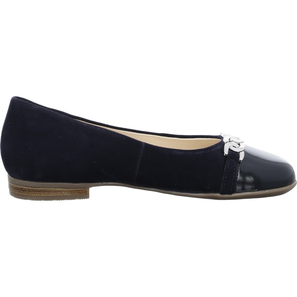 Ballerine ARA Sardinia Bleu Femme | OLI-42825875