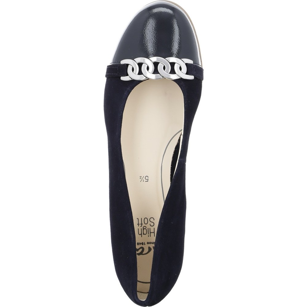 Ballerine ARA Sardinia Bleu Femme | OLI-42825875