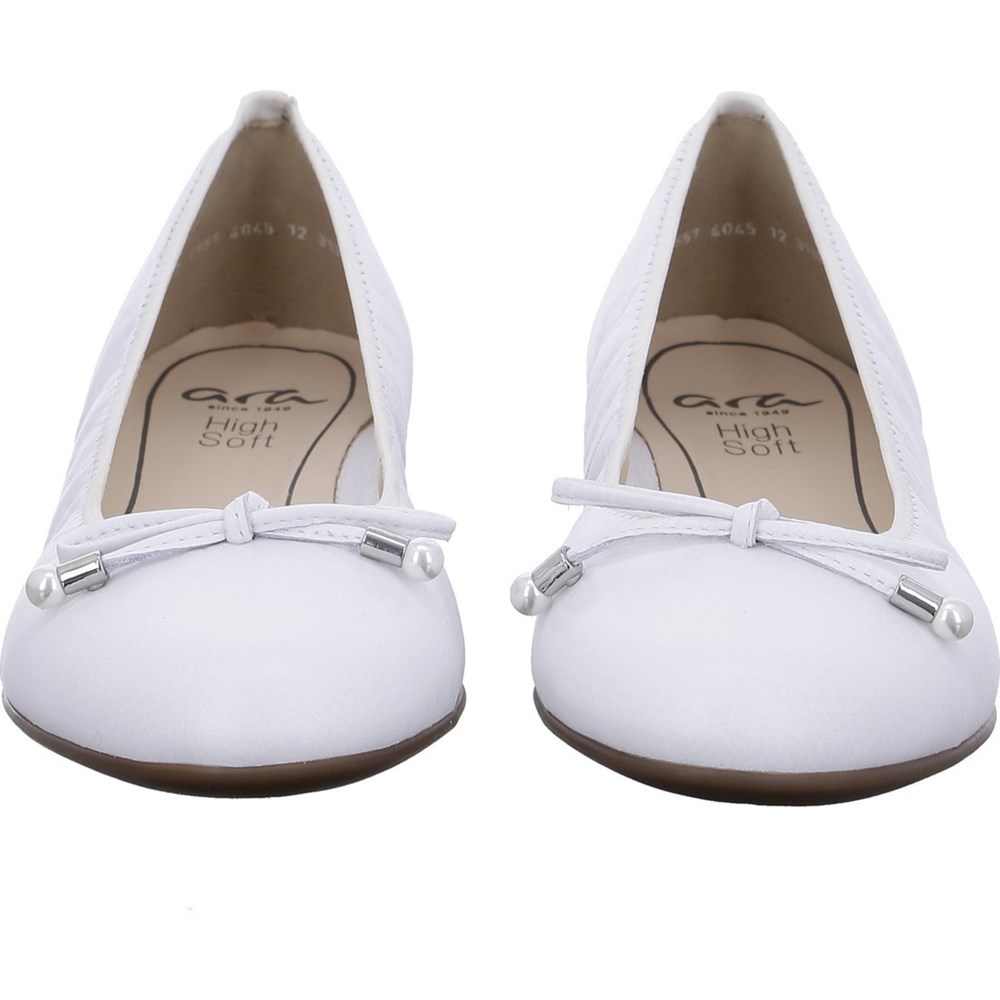 Ballerine ARA Sardinia Blanche Femme | QKU-94414172