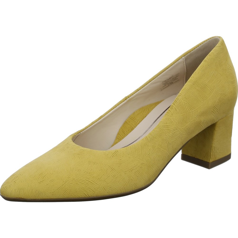 Chaussures Court ARA London sole Jaune Femme | VSX-43031253