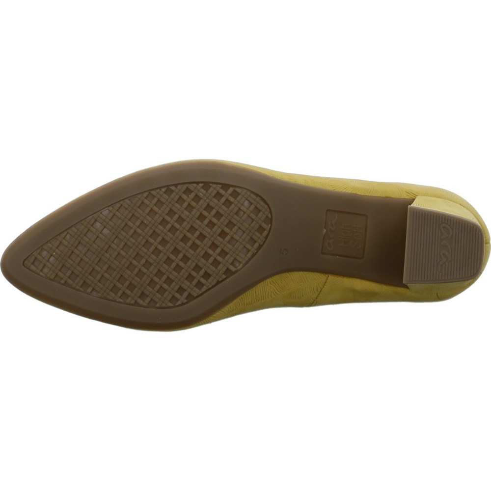 Chaussures Court ARA London sole Jaune Femme | VSX-43031253