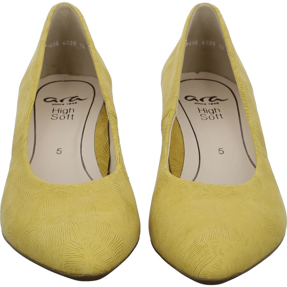 Chaussures Court ARA London sole Jaune Femme | VSX-43031253