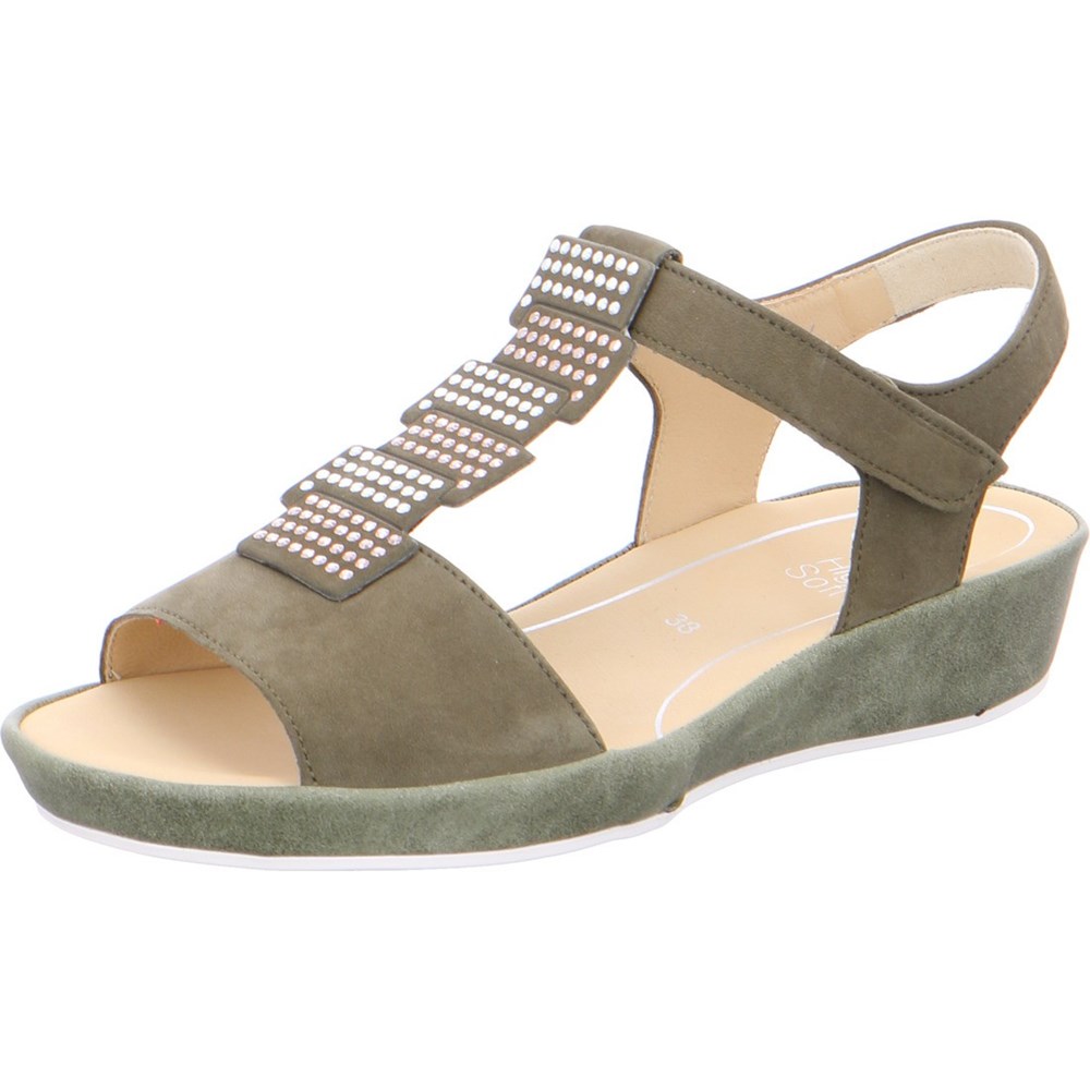 Sandales ARA Capri Vert Femme | JPE-36844238