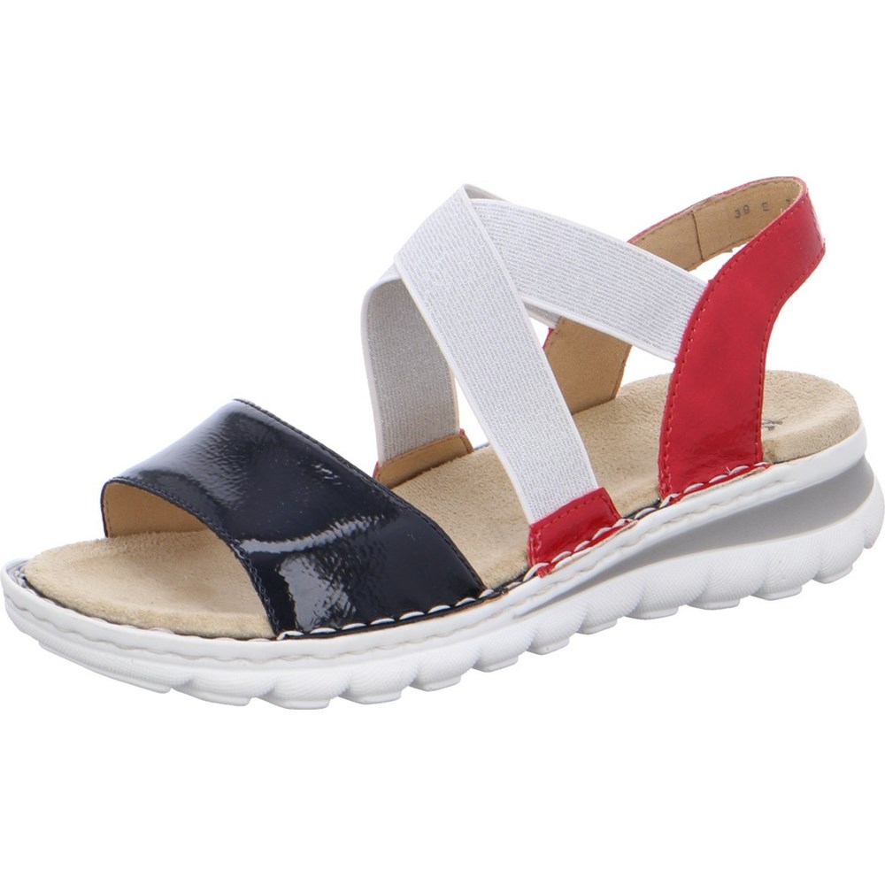 Sandales ARA Tampa rosso Bleu Femme | WBW-36025391