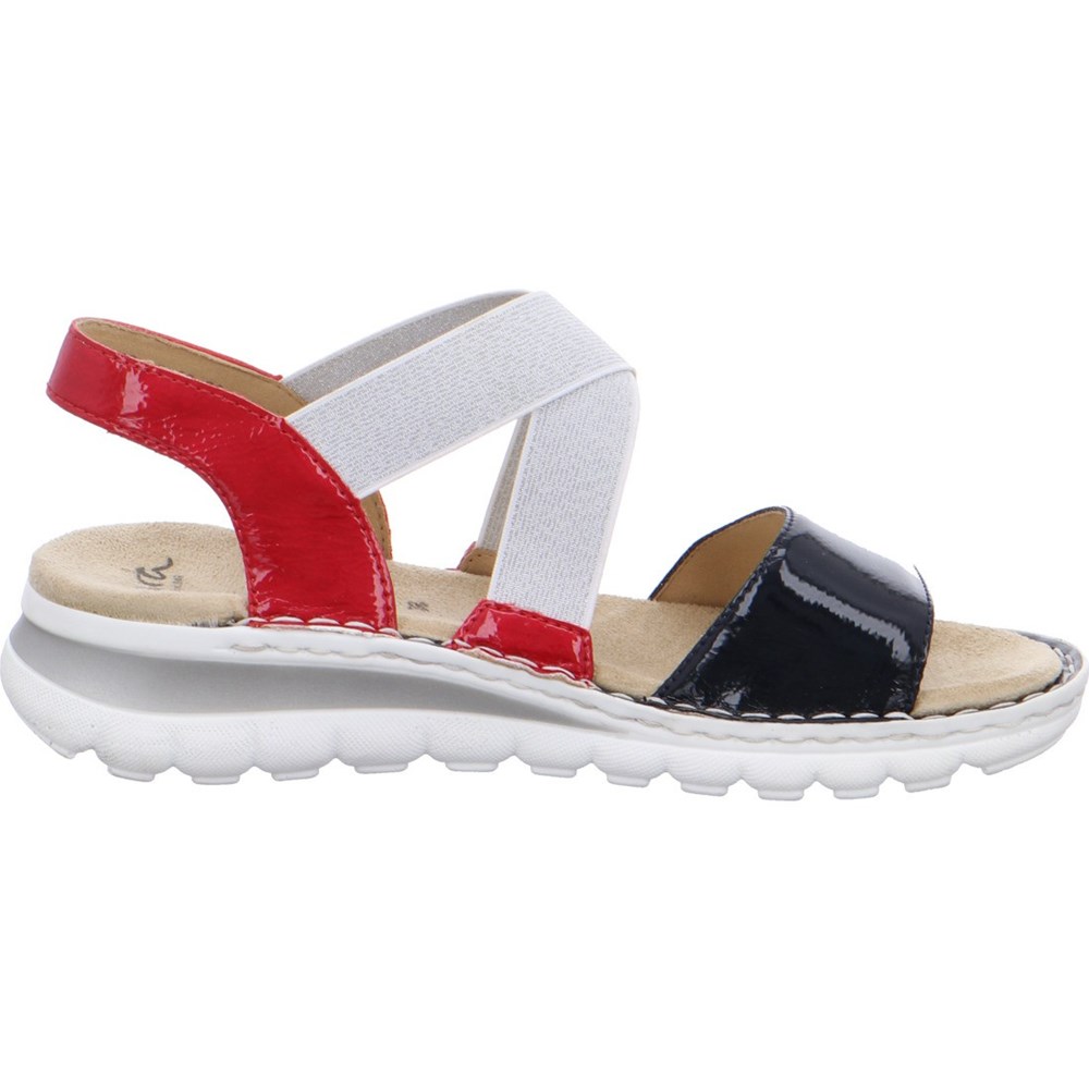 Sandales ARA Tampa rosso Bleu Femme | WBW-36025391