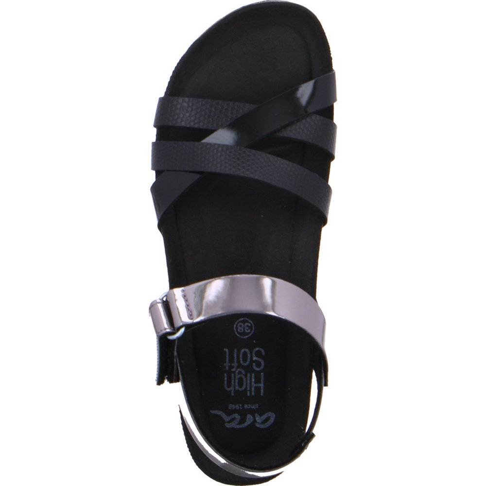 Sandales ARA Bali Noir Femme | EVT-86976123