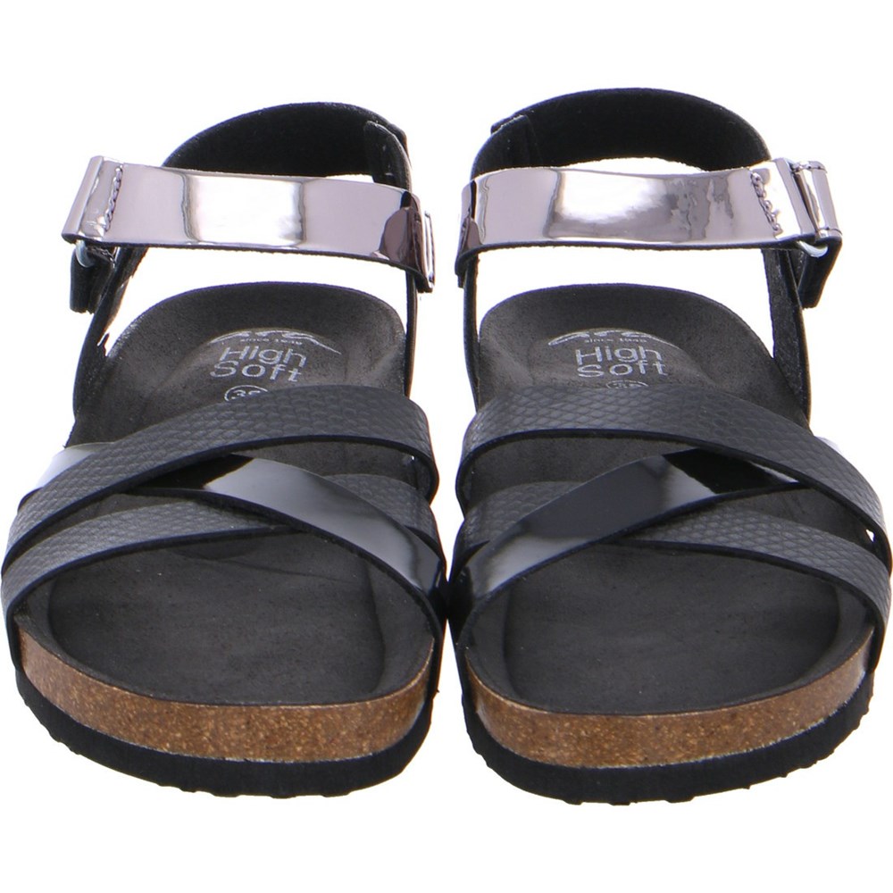 Sandales ARA Bali Noir Femme | EVT-86976123