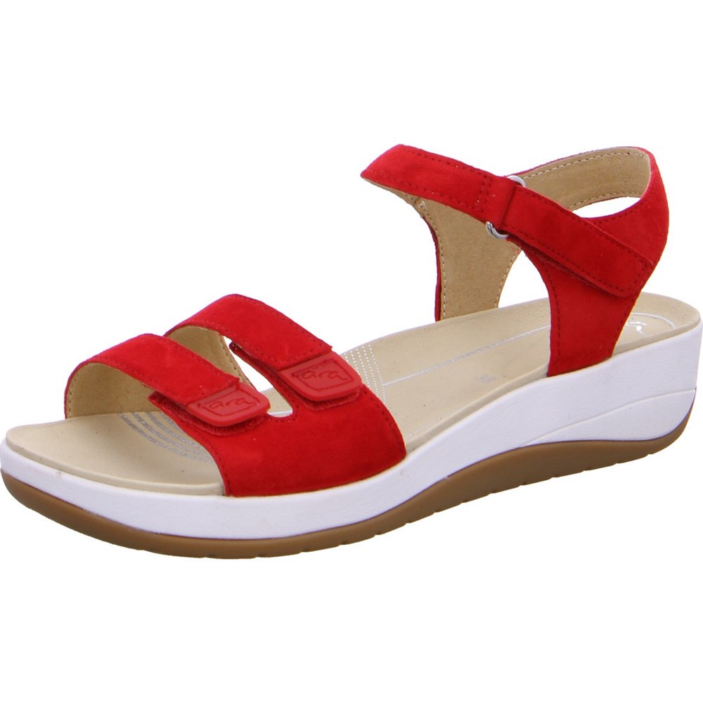 Sandales ARA Napoli Rouge Femme | RFQ-74680756