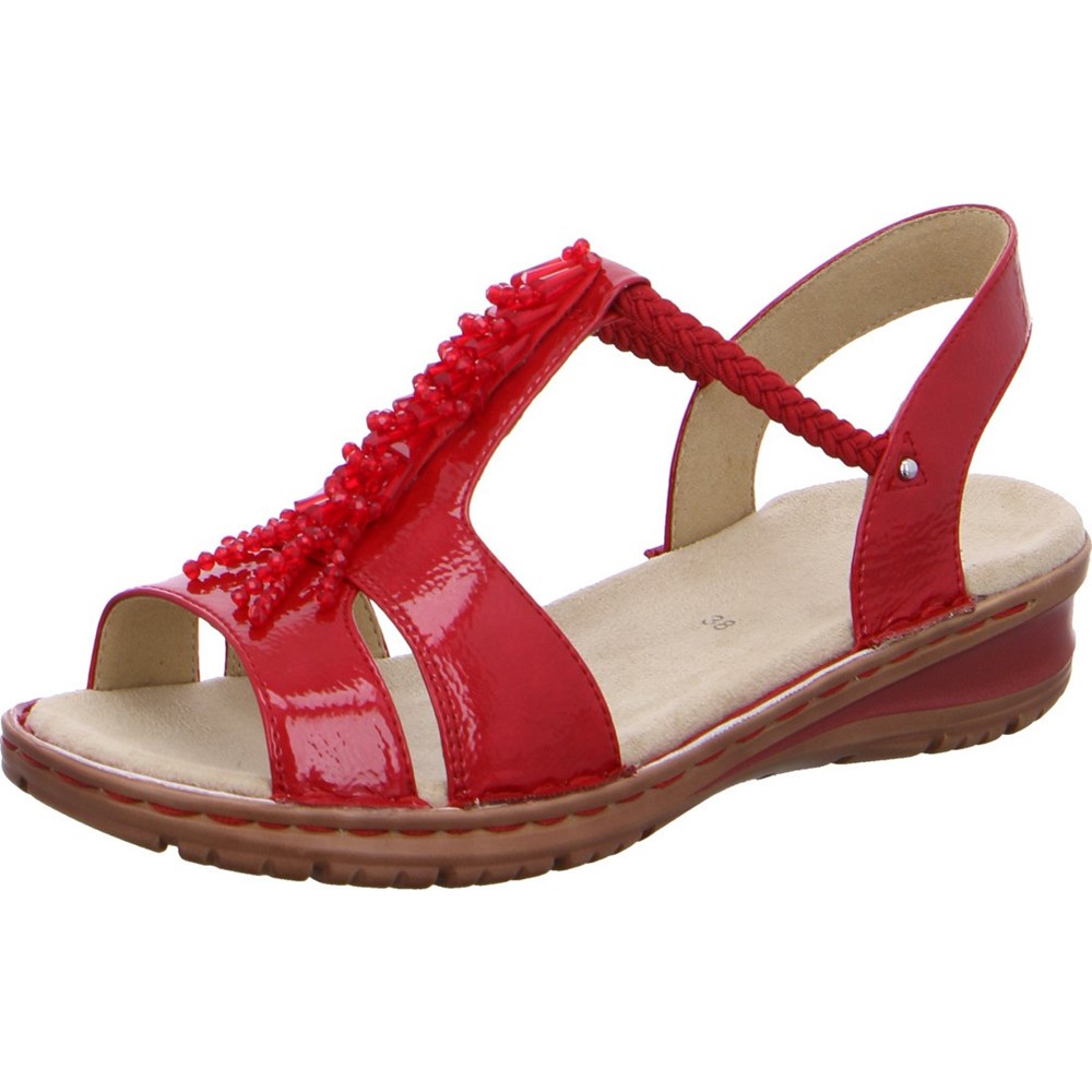 Sandales ARA araals Hawaii Rouge Femme | PJR-80706328