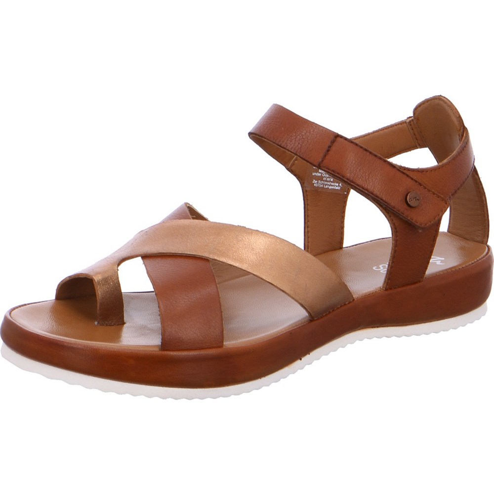 Sandales ARA Dubai cognac Marron Femme | QZD-01111275