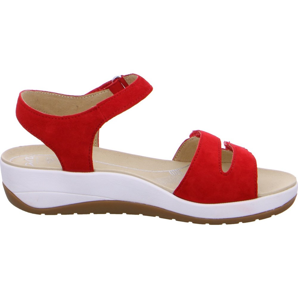 Sandales ARA Napoli Rouge Femme | RFQ-74680756