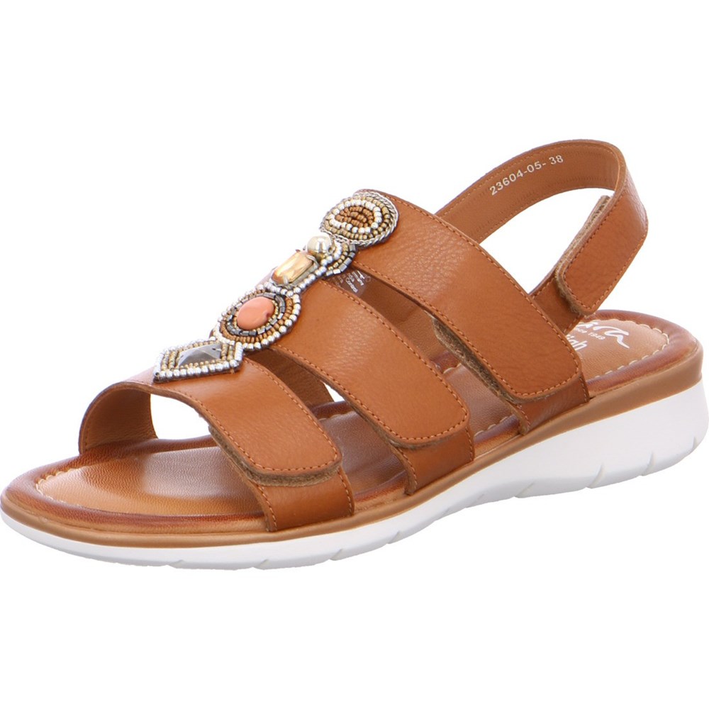 Sandales ARA Wedgeal Kreta cognac Marron Femme | YII-52189560