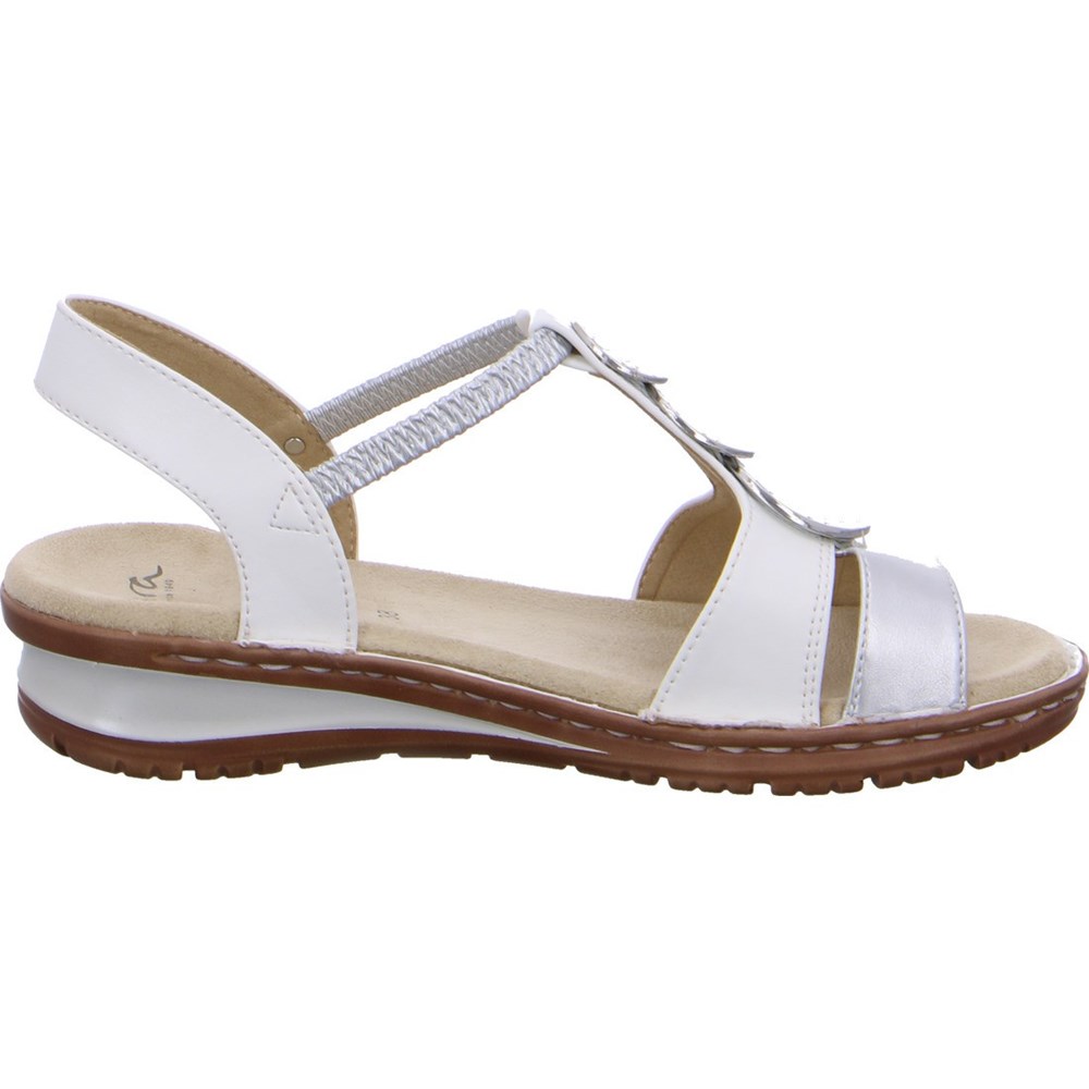 Sandales ARA Hawaii argento Blanche Femme | NJU-57704748