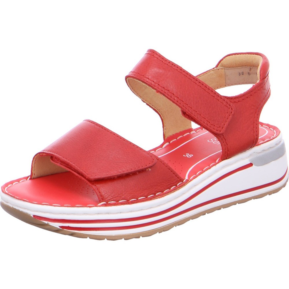 Sandales ARA Sapporo Rouge Femme | YKM-82140748