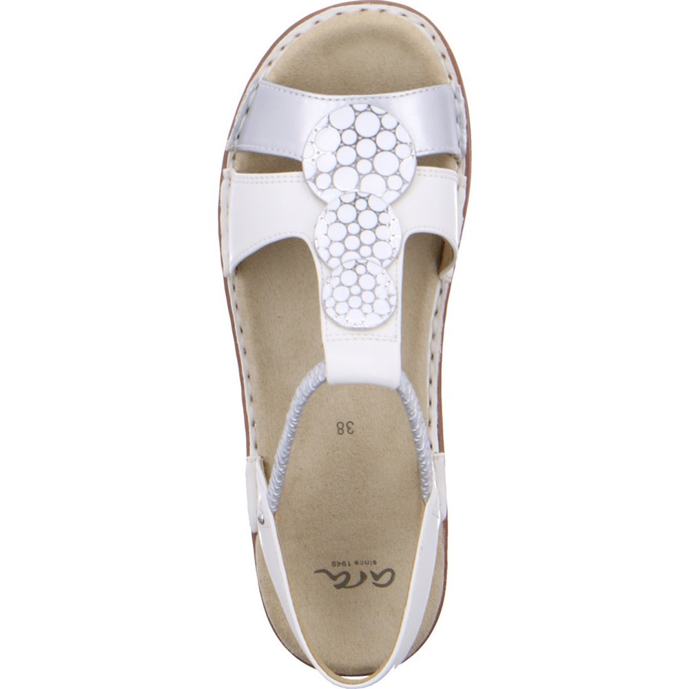 Sandales ARA Hawaii argento Blanche Femme | NJU-57704748