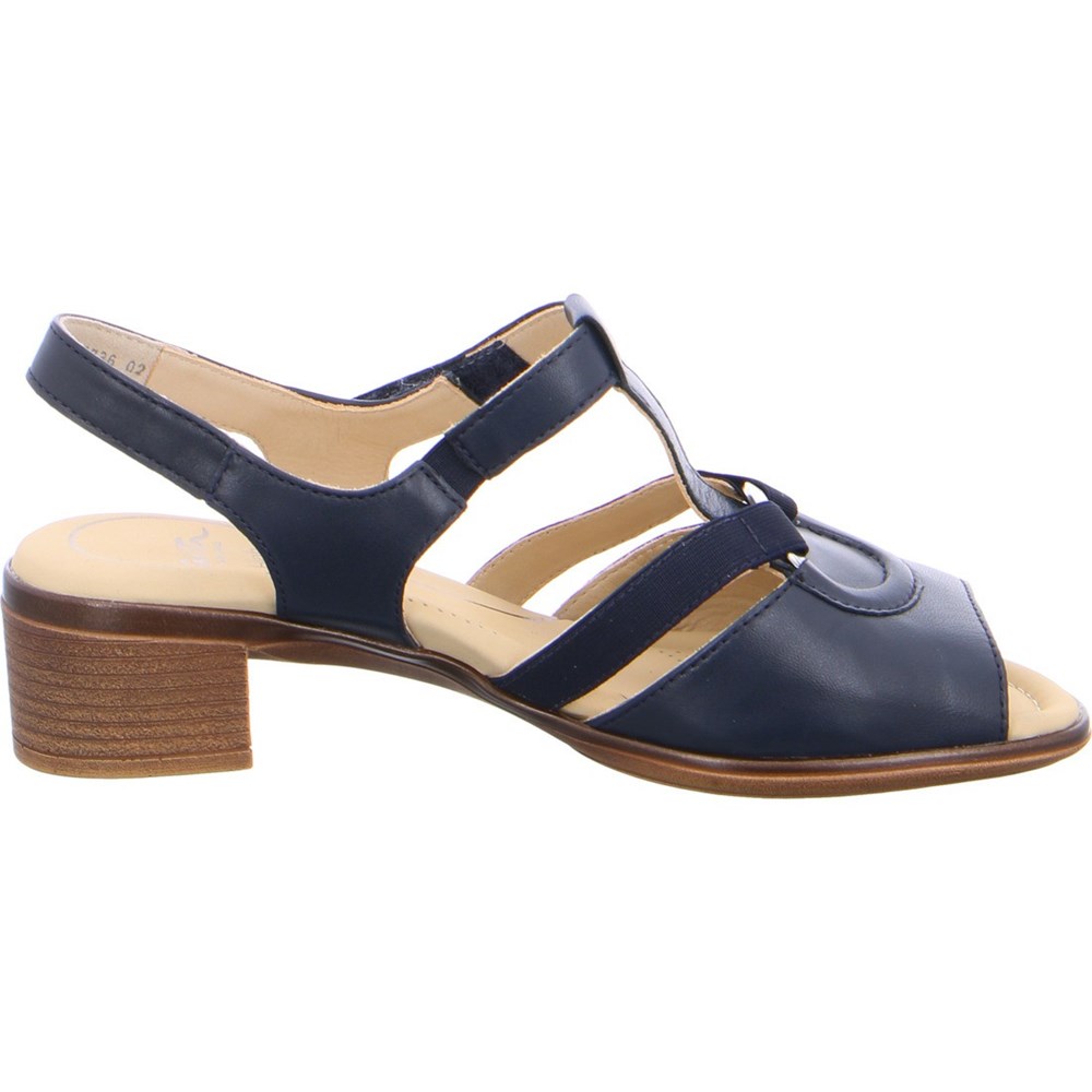 Sandales ARA Lugano Bleu Femme | WGX-86160652