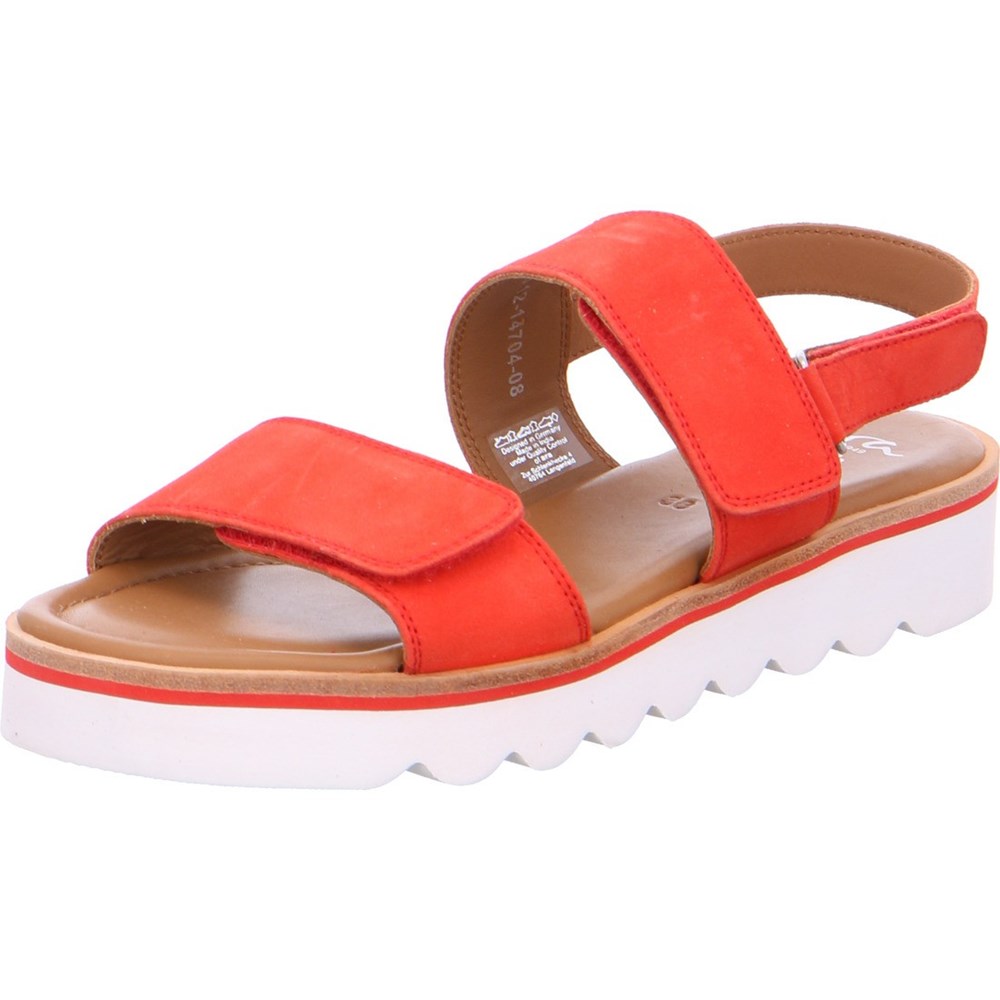 Sandales ARA Genua coral Rouge Femme | XCR-71704531