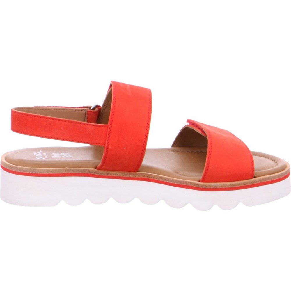 Sandales ARA Genua coral Rouge Femme | XCR-71704531