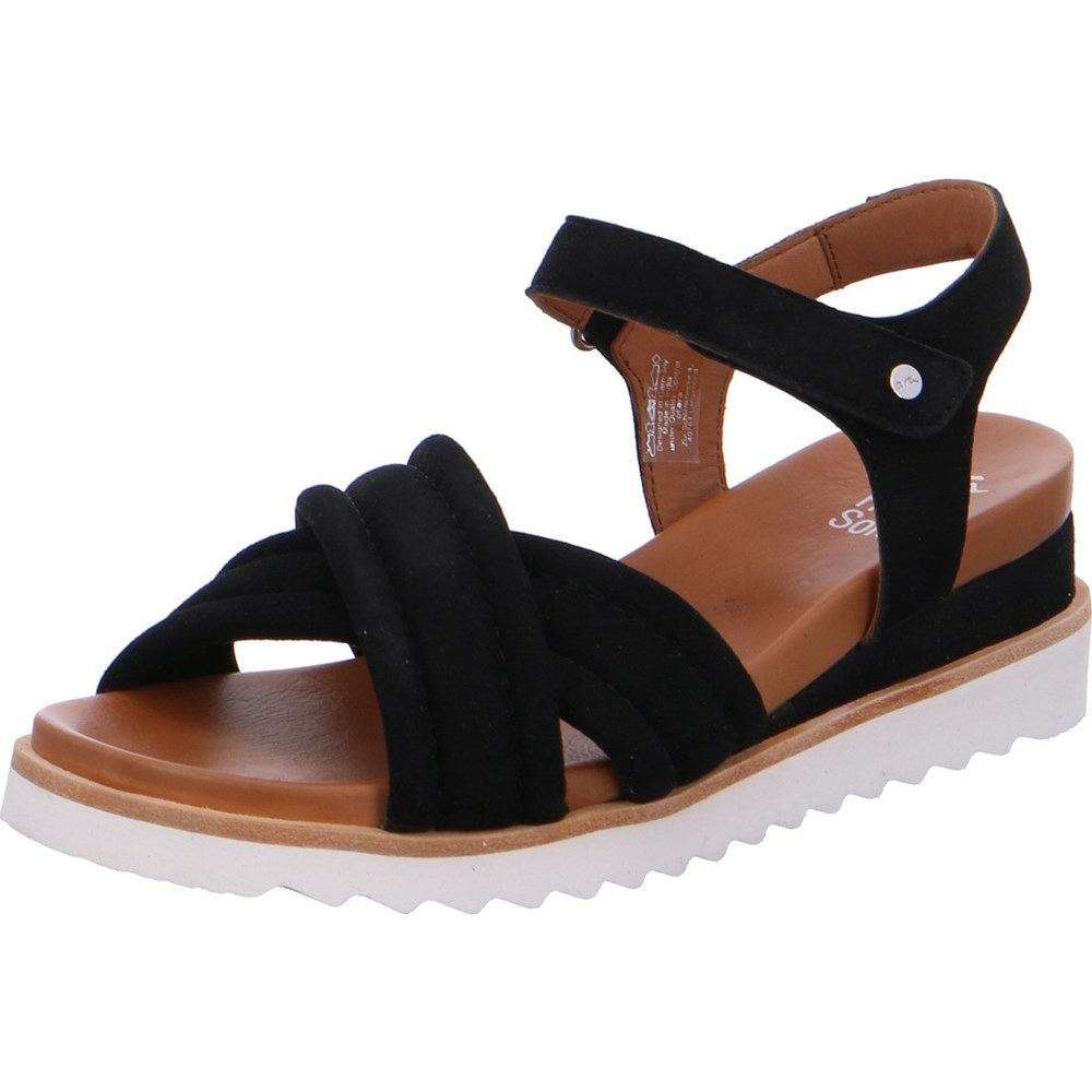 Sandales ARA Valencia Noir Femme | CLE-54514225