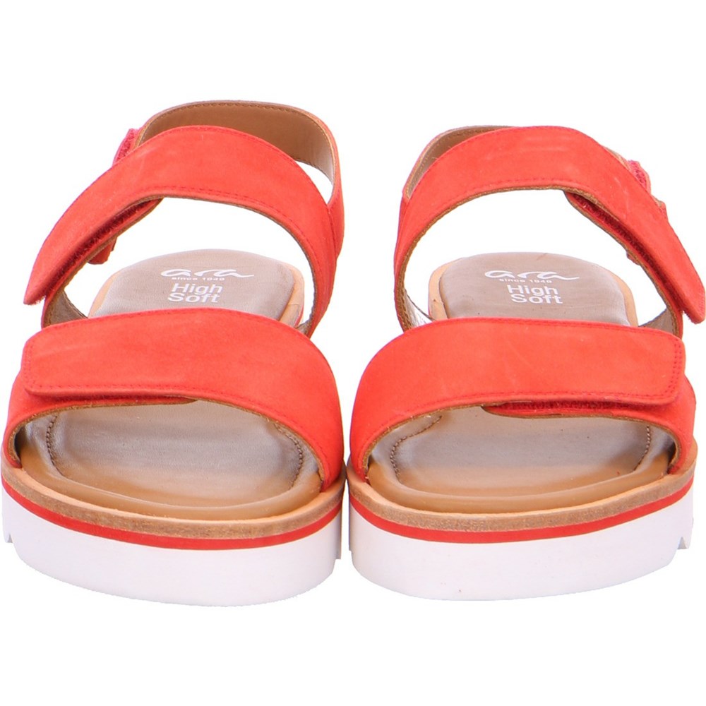 Sandales ARA Genua coral Rouge Femme | XCR-71704531