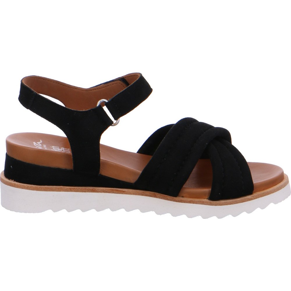 Sandales ARA Valencia Noir Femme | CLE-54514225