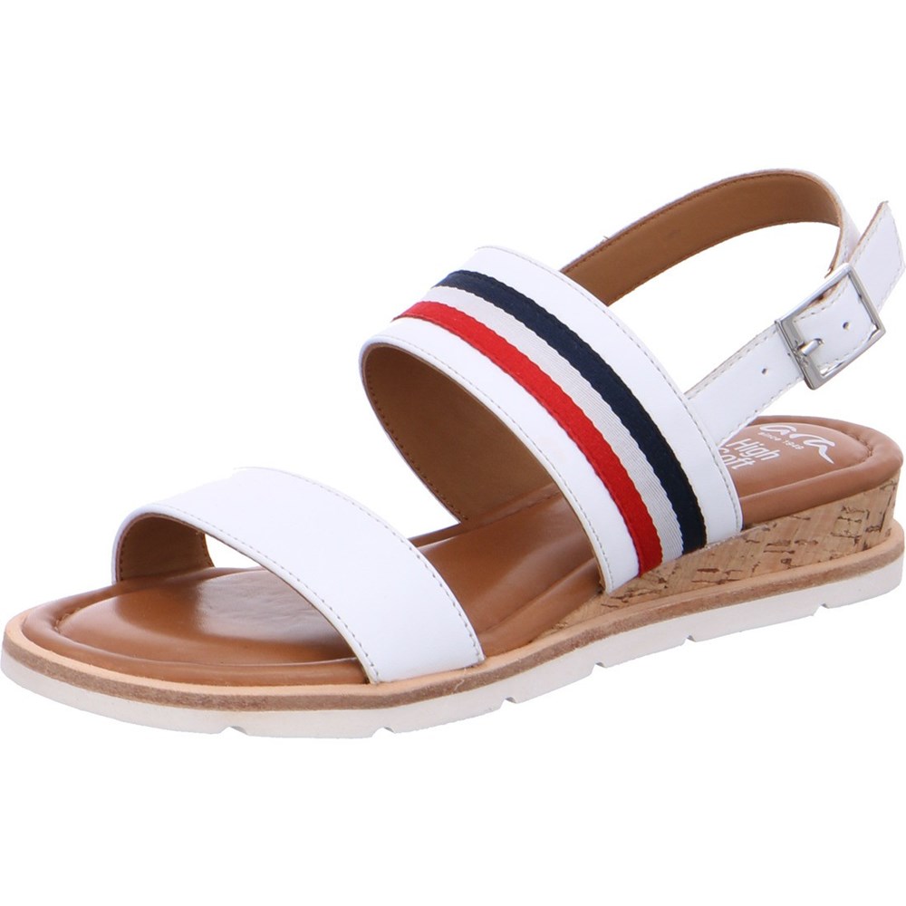 Sandales ARA Wedgeal Carmel Blanche Femme | DZD-11524984