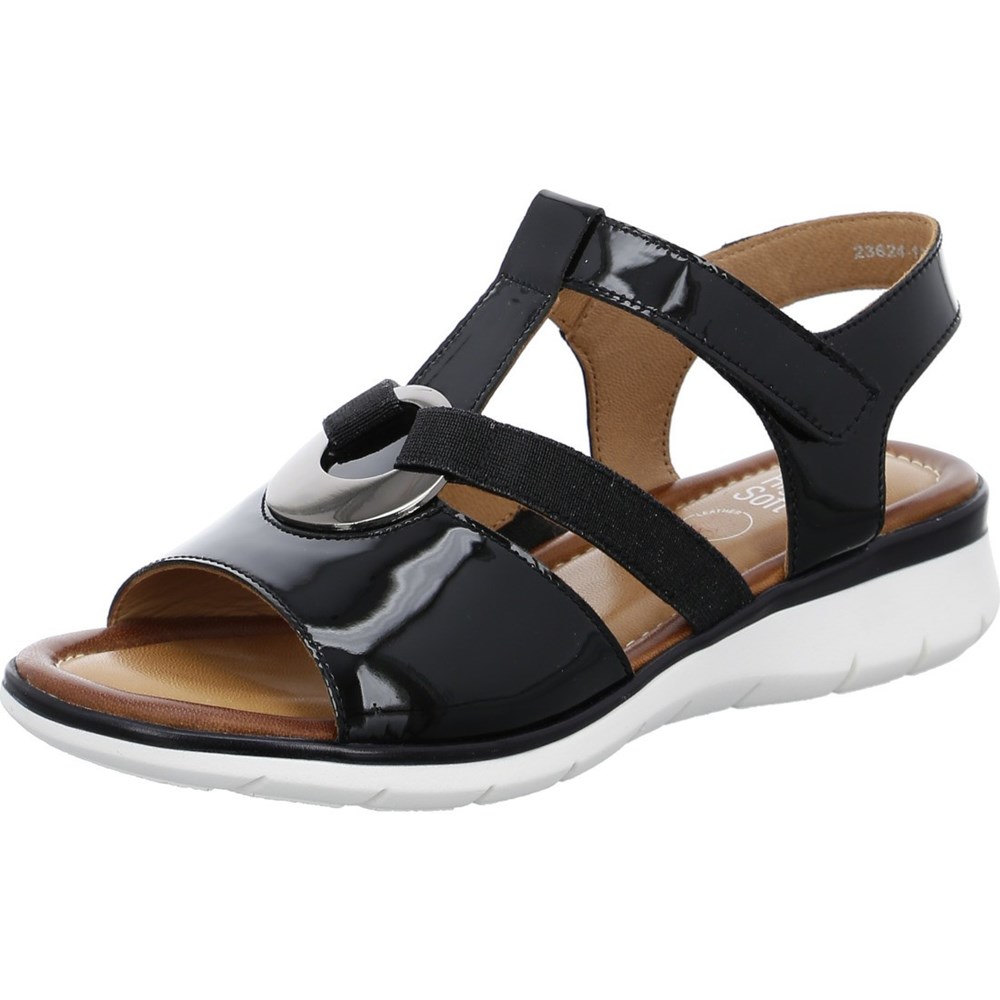 Sandales ARA Kreta Noir Femme | JQU-42782365