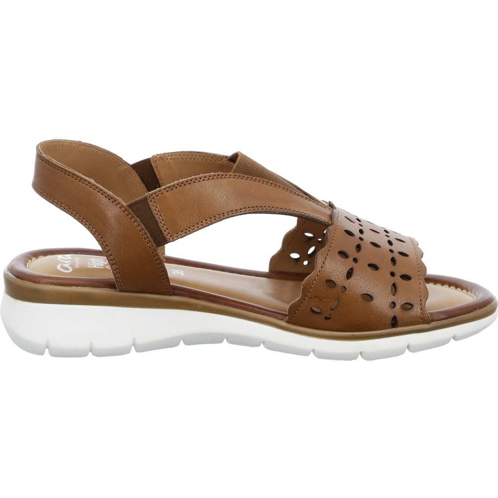 Sandales ARA Kreta cognac Marron Femme | YIX-04427129