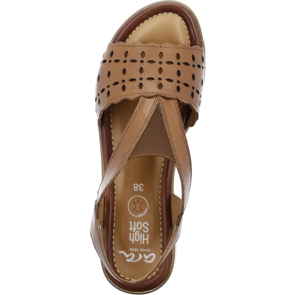 Sandales ARA Kreta cognac Marron Femme | YIX-04427129