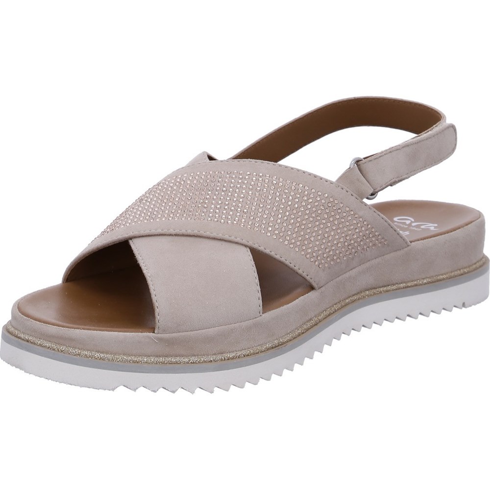 Sandales ARA Dubai Beige Femme | FIR-08600362