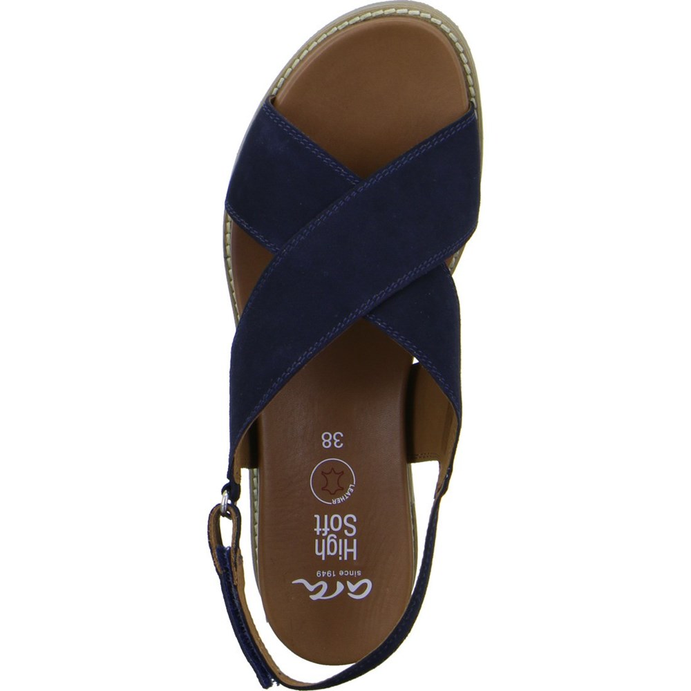 Sandales ARA Kos Bleu Femme | FZB-09215402