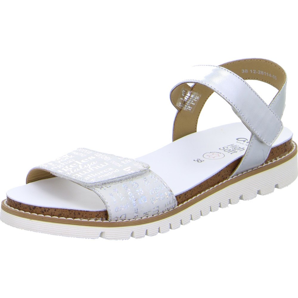 Sandales ARA Kent-Sport nebbia Blanche Femme | LJY-26448621