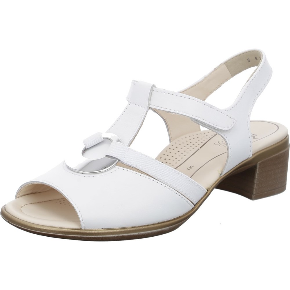 Sandales ARA Lugano Blanche Femme | SHS-07950554