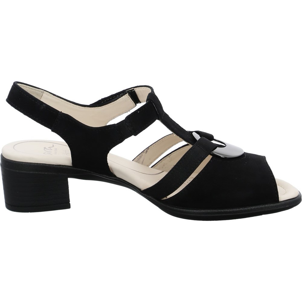 Sandales ARA Lugano Noir Femme | TKT-86448435