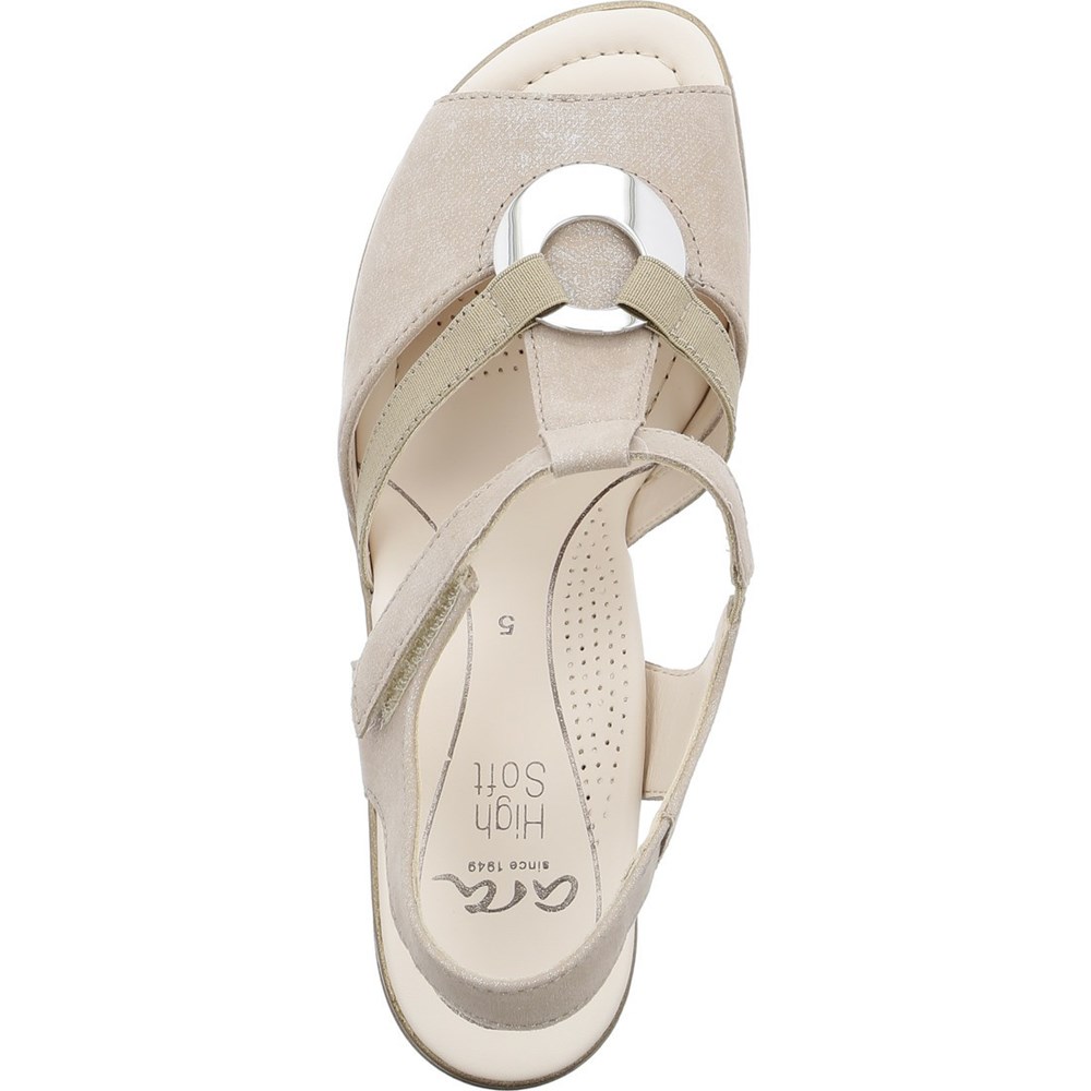 Sandales ARA Lugano Beige Femme | YWN-31015983