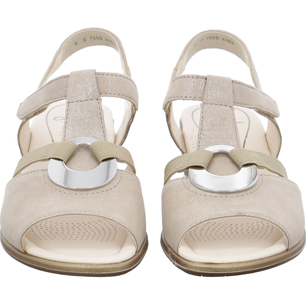 Sandales ARA Lugano Beige Femme | YWN-31015983