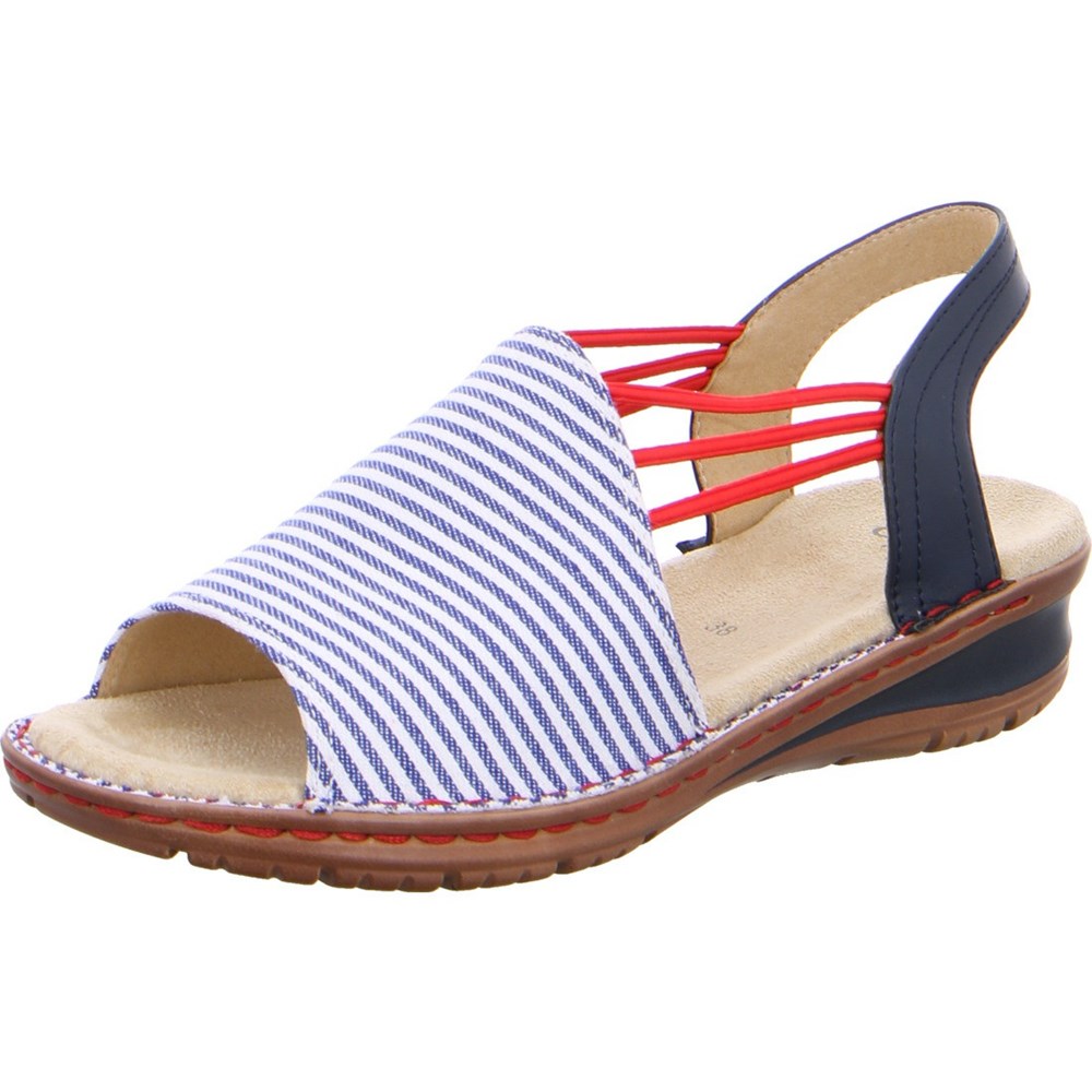 Sandales ARA Hawaii Bleu Femme | QRR-91461432