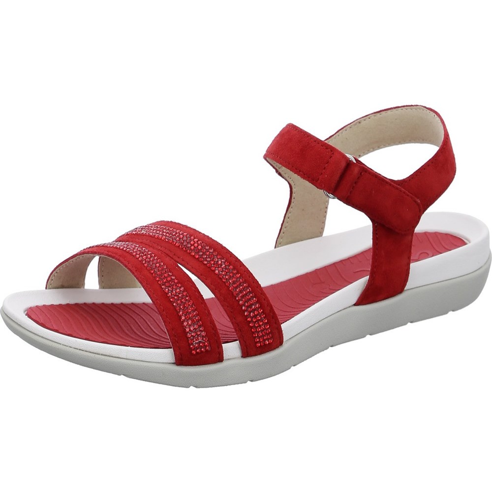 Sandales ARA Nepal campari Rouge Femme | UOD-17283499