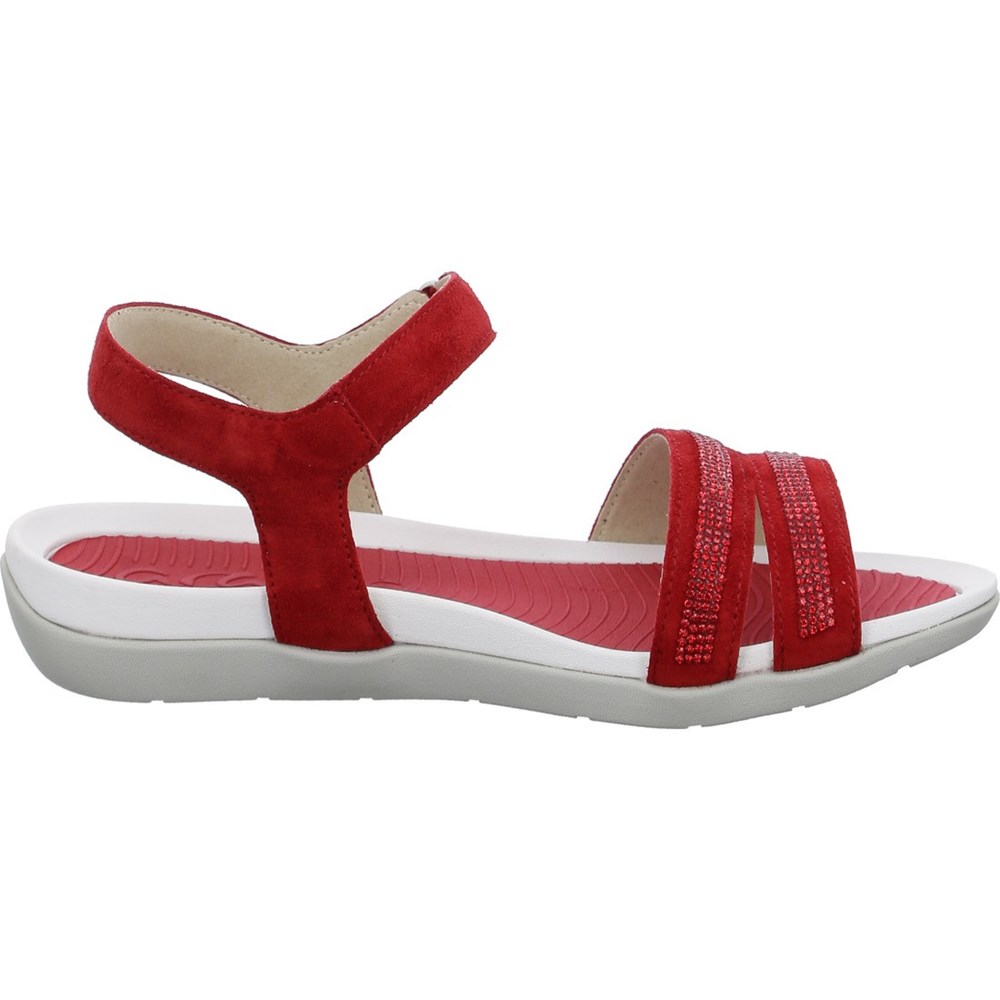 Sandales ARA Nepal campari Rouge Femme | UOD-17283499