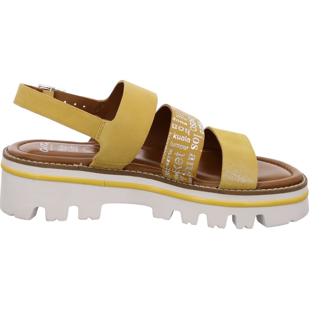 Sandales ARA Kopenhagen sole Jaune Femme | SGU-64142266