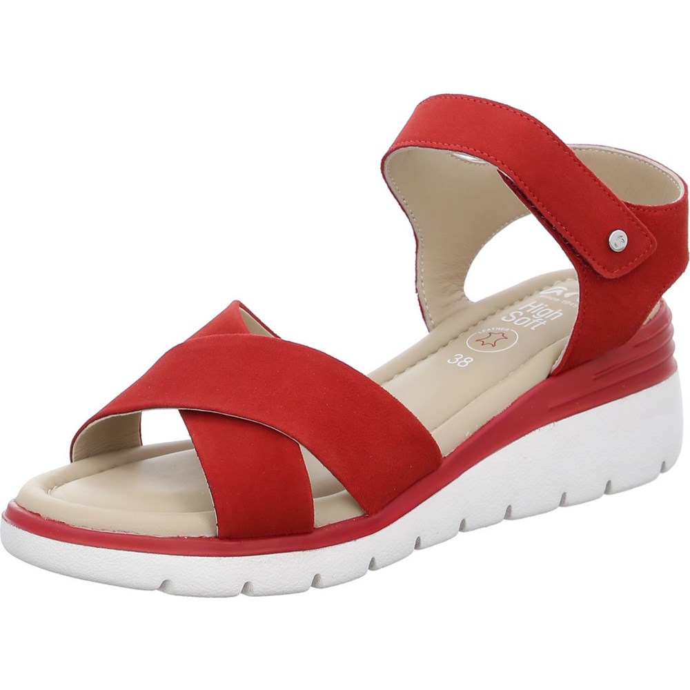 Sandales ARA Rimini Rouge Femme | KBF-57292623