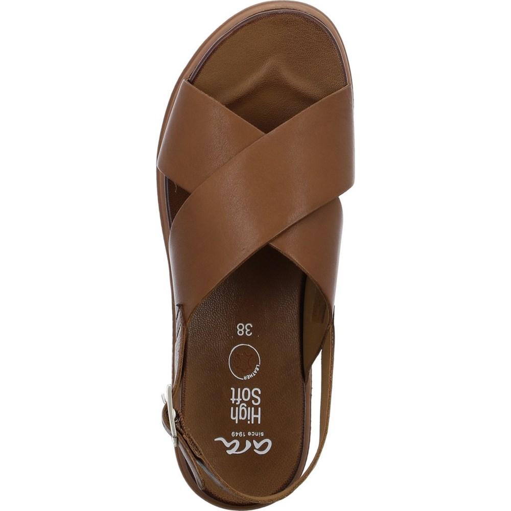 Sandales ARA Bilbao cognac Marron Femme | TEH-64624753