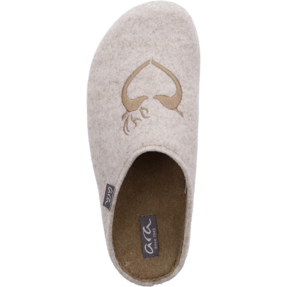 Chaussons ARA Cosy creme Blanche Femme | DOP-64241925