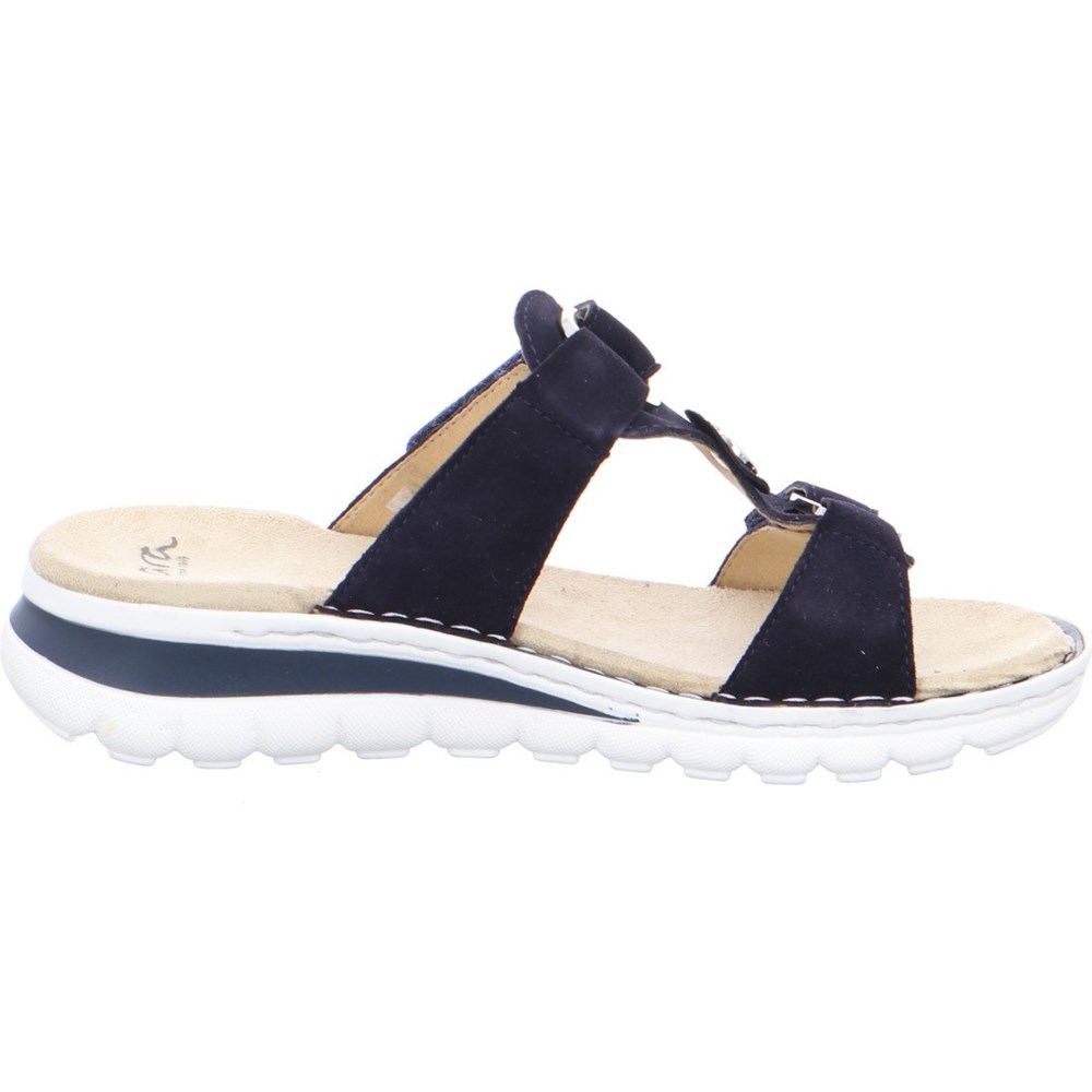 Mules ARA Mules Tampa Bleu Femme | CLY-37545775