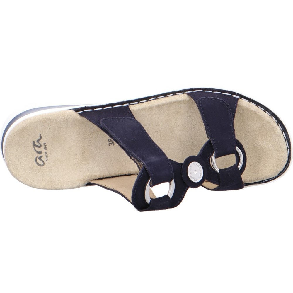 Mules ARA Mules Tampa Bleu Femme | CLY-37545775