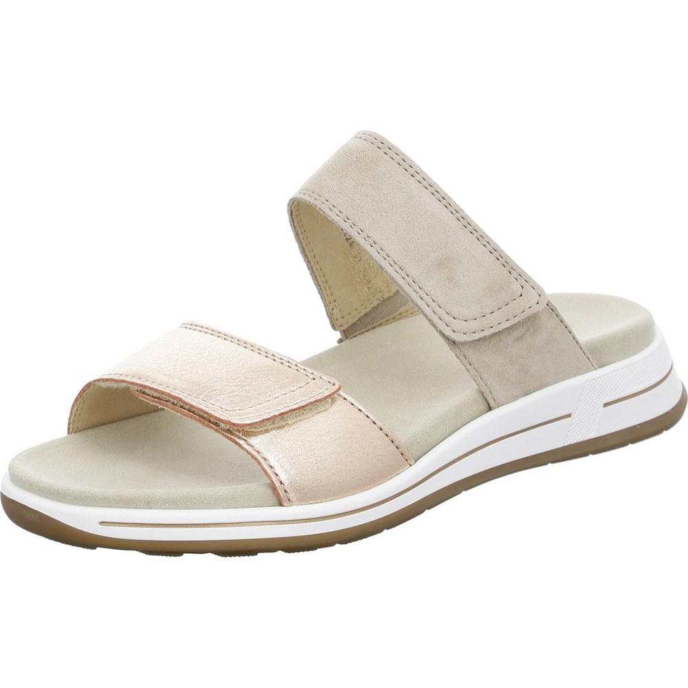 Mules ARA Mules OsakaGold Beige Femme | YUZ-00367012