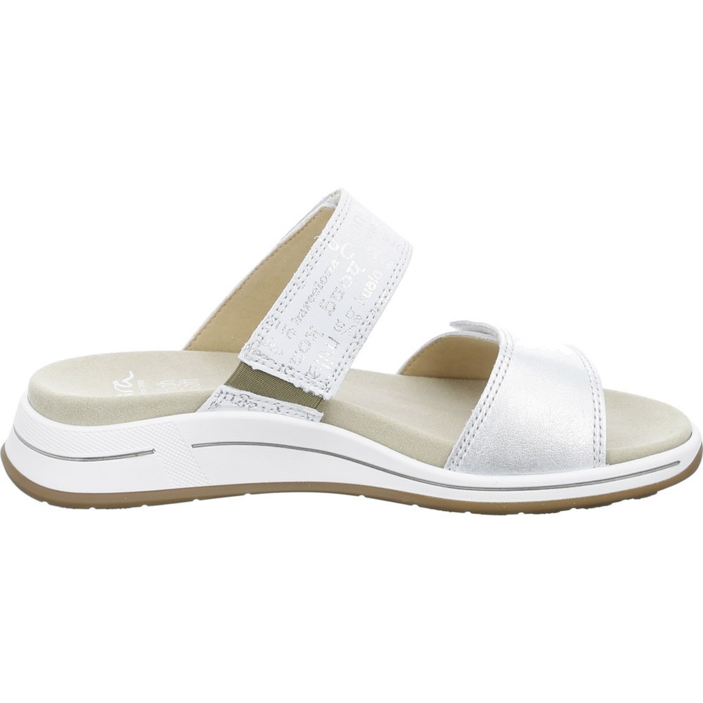 Mules ARA Mules Osaka nebbia Blanche Femme | YZO-51337039