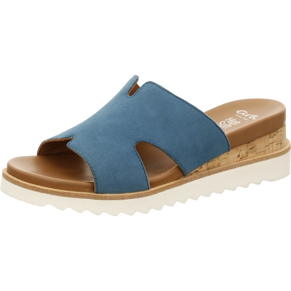 Mules ARA Mules Valencia capri Bleu Femme | TJV-38686728