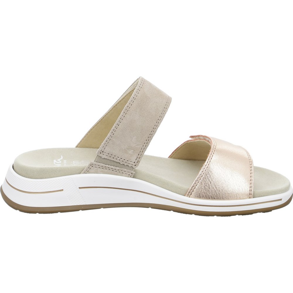 Mules ARA Mules OsakaGold Beige Femme | YUZ-00367012