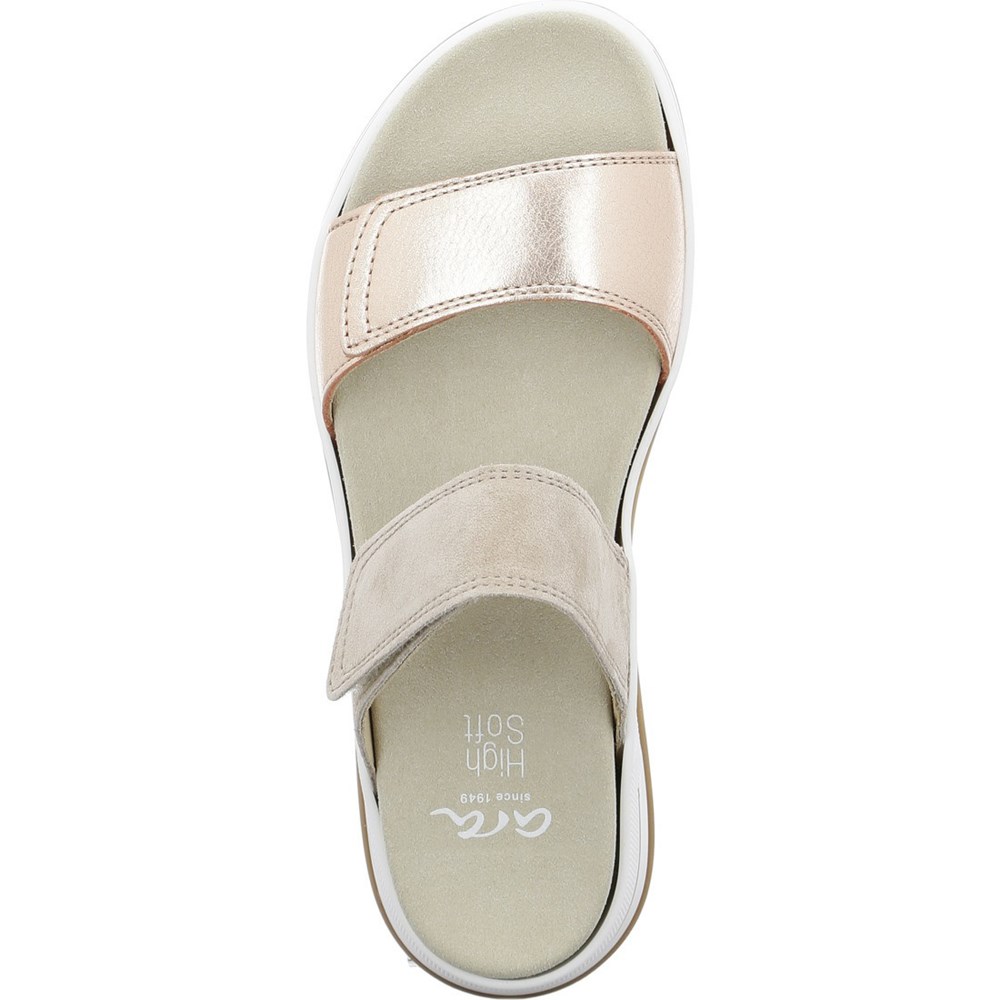 Mules ARA Mules OsakaGold Beige Femme | YUZ-00367012